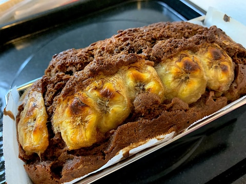 しっとり系バナナとココアのパウンドケーキ